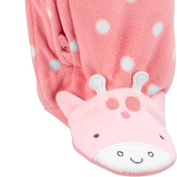 Simple Joys by Carter's Animals/Dots Fleece Sleep & Play 2 Pack - 6 Months - Picture 4 of 5